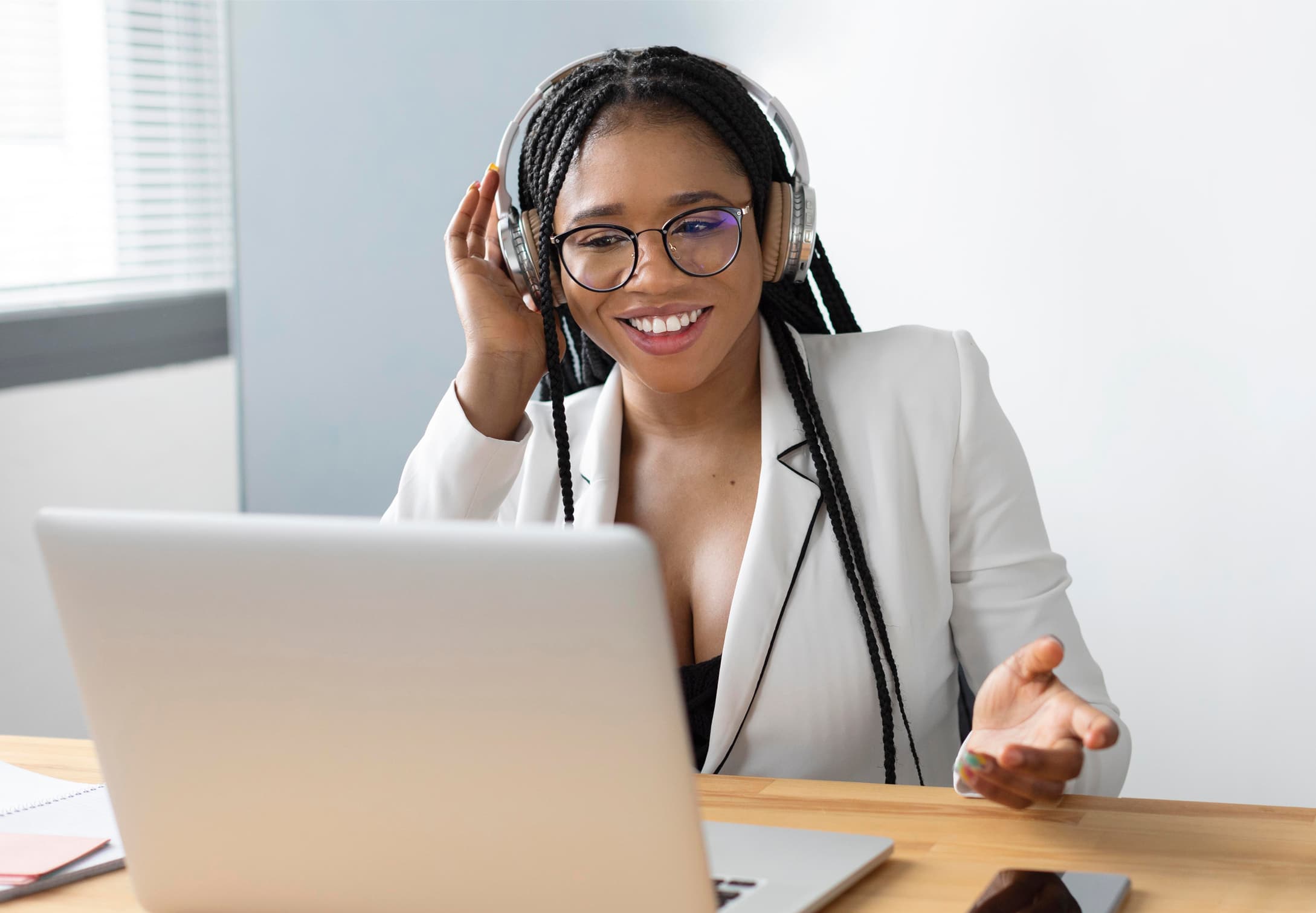 doctor in a virtual meeting